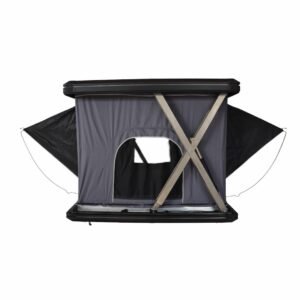 Sportgust MODEL X electric rooftop tent rainfly spread side view